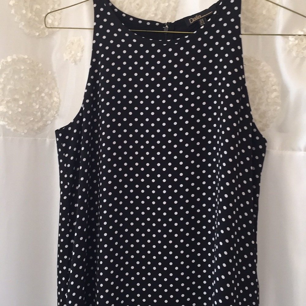 Dalia Sleeveless Polka Dot Sheath Dress